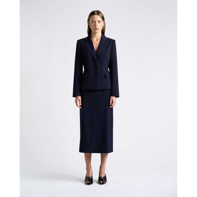 Cue Stretch Suiting Pencil Midi Skirt image number 3